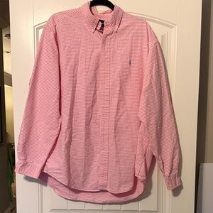 Ralph Lauren Pink Gingham Button Down Shirt